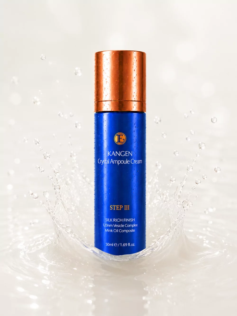 Kangen Beauté Crystal Ampoule Cream (Step 3) — 120nm nanoparticle delivery system, Milk Oil Composite, Silk Rich Finish, 50mL