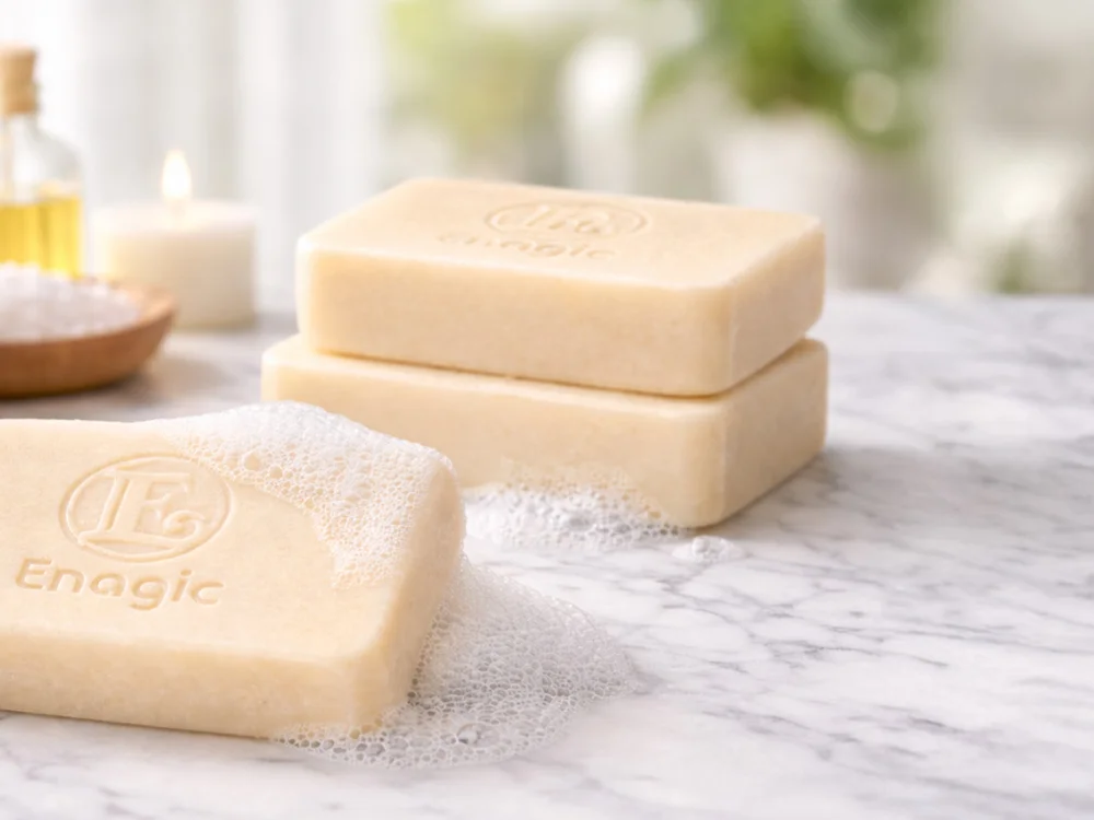 Kangen Ukon and Honey Soap bars — handmade in Okinawa using traditional frame kneading method, with rich lather