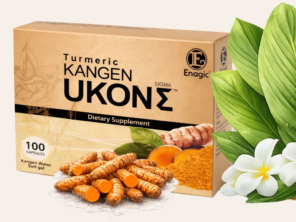 Kangen Ukon Sigma dietary supplement — 100 capsules, Kangen Water softgel, made in Japan, with fresh turmeric root